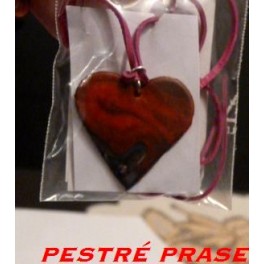 Fimo duhové srdce-řetízek